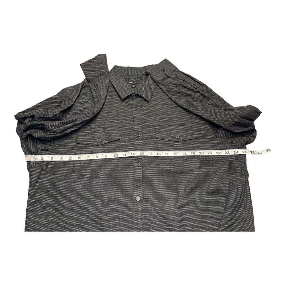Marc Anthony Luxury Shirt Men 2XL Black Polka Dot 100% Cotton Slim Fit Button-Up - Picture 4 of 7